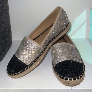 NWT Rhinestone Espadrilles